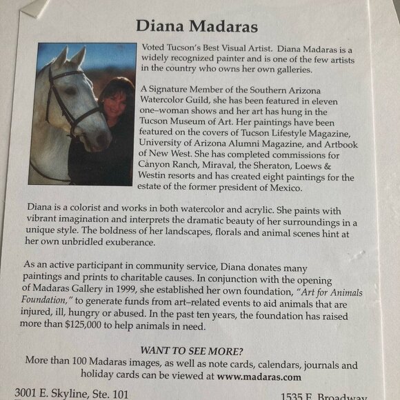 Diana Madaras Poppy Desert Flowers Art Acrylic Print COA Unframed Matted Signed - Picture 6 of 15